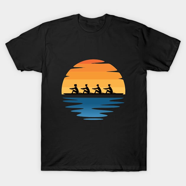 Rowing - Rowing Womens Sunset T-Shirt by Kudostees